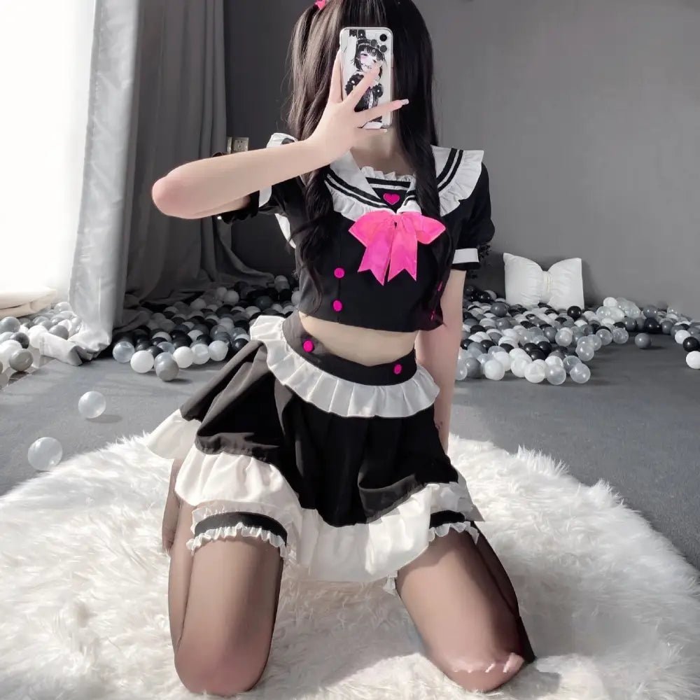 Maid Inspired Lingerie Set for Kawaii Costume Parties - Cosparty