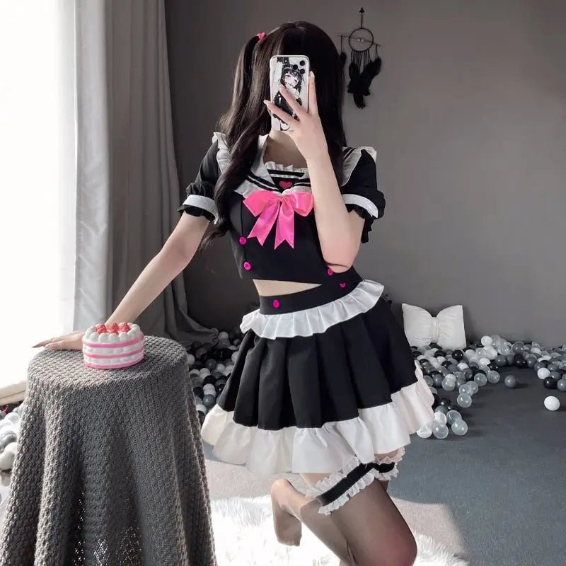 Maid Inspired Lingerie Set for Kawaii Costume Parties - Cosparty