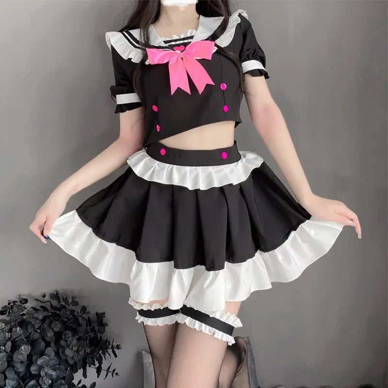 Maid Inspired Lingerie Set for Kawaii Costume Parties - Costumes