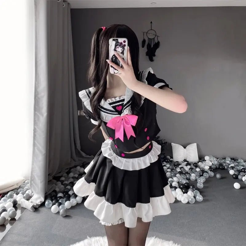 Maid Inspired Lingerie Set for Kawaii Costume Parties - Cosparty