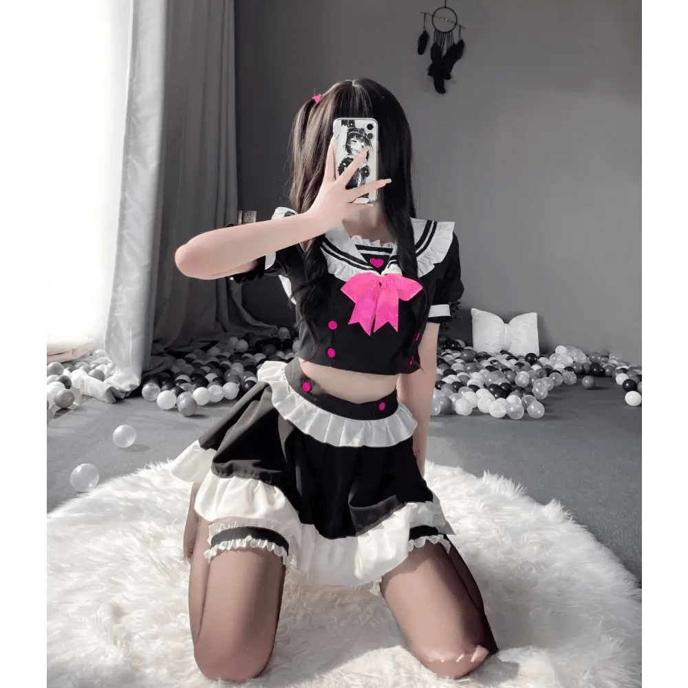 Maid Inspired Lingerie Set for Kawaii Costume Parties - Cosparty