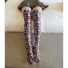 Manga Inspired Ahegao Face Thigh - High Stockings for Otaku - Cosparty