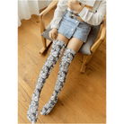 Manga Inspired Ahegao Face Thigh - High Stockings for Otaku - Cosparty