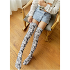 Manga Inspired Ahegao Face Thigh-High Stockings for Otaku - socks