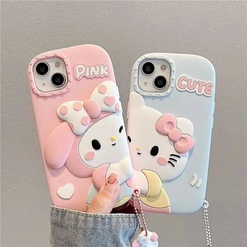Matching Icons iPhone Case Featuring Hello Kitty or My Melody - Cosparty