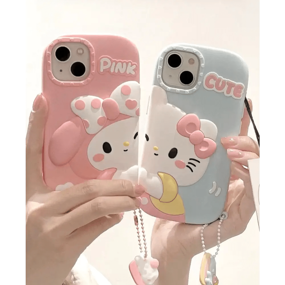Matching Icons iPhone Case Featuring Hello Kitty or My Melody - Cosparty