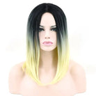 Medium Length Ombre Long Bob Wig in Chic Colorful Style - Cosparty