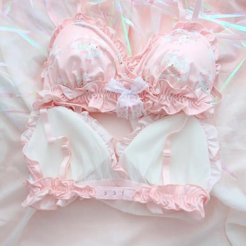 Melody Lingerie Set in Pastel Pink for Kawaii Cosplay Fun - Cosparty