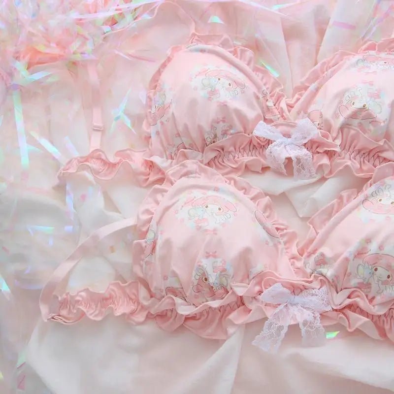 Melody Lingerie Set in Pastel Pink for Kawaii Cosplay Fun - Cosparty