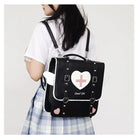 Menhera Inspired Paste Goth Backpack Purse with Heart Design - purse