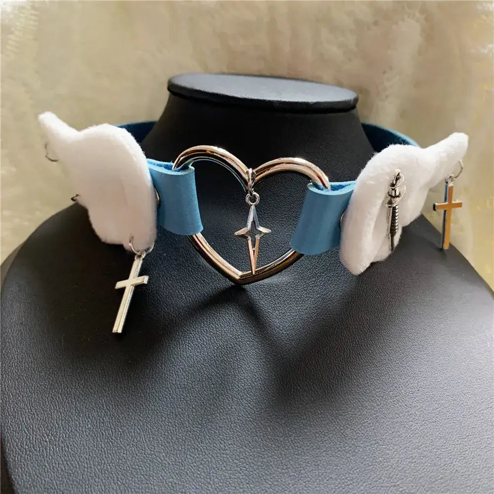 Menhera Lovecore Choker for Sweet and Edgy Style - collar