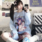 Menhera Succubus Gothic Anime Long Sleeve Crewneck Shirt for Kids - shirt