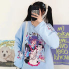 Menhera Succubus Gothic Anime Long Sleeve Crewneck Shirt for Kids - shirt