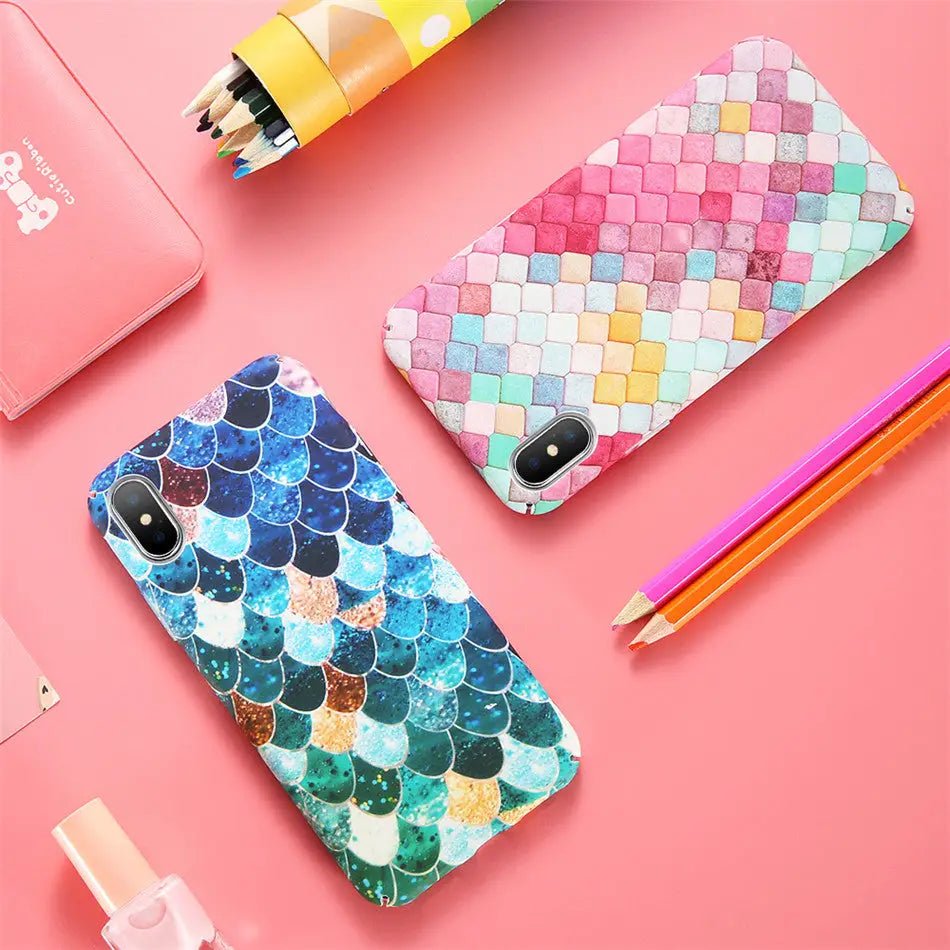Mermaid Inspired Scale Phone Cases for Apple and Android Phones - Cosparty