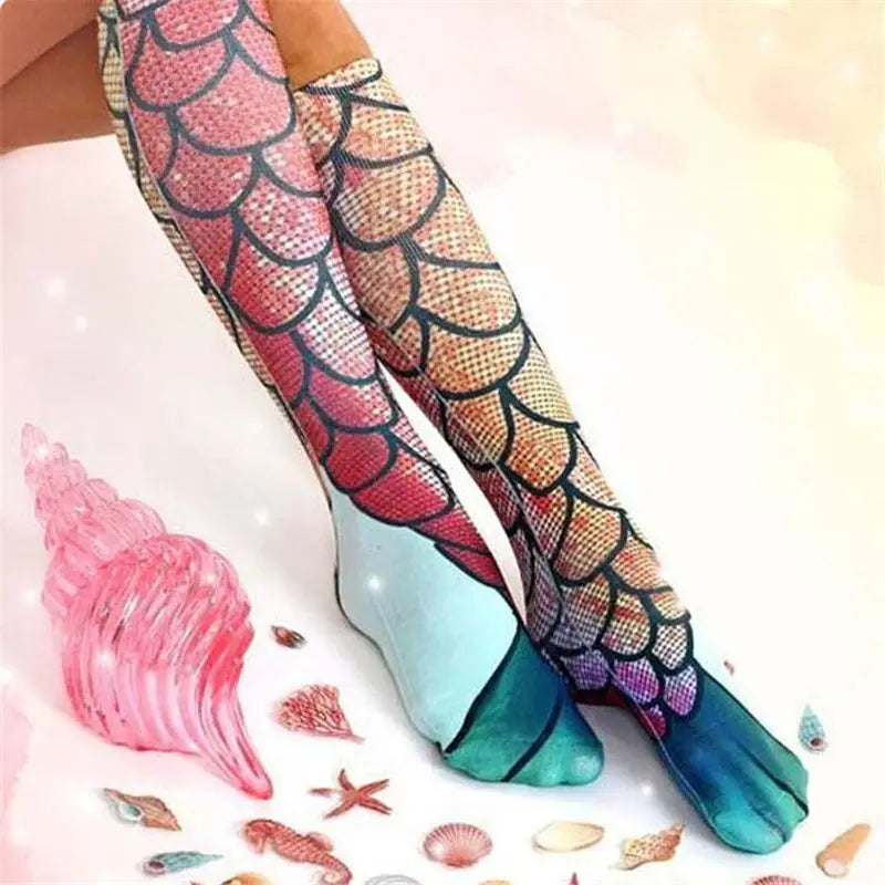 Mermaid Stockings for an Aquatic Underwater Look - Socks