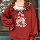 Merry Christmas Bear Crewneck Sweater for Chilly Holiday Weather - Cosparty