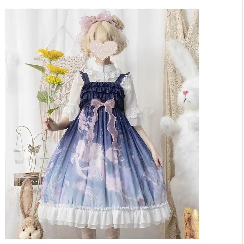 Midnight Blue Enchanted Ocean Lolita Dress for Little Princesses - lolita dress