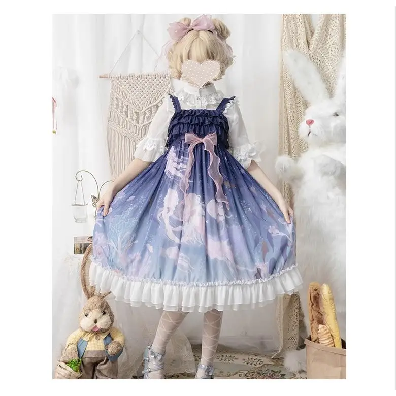 Midnight Blue Enchanted Ocean Lolita Dress for Little Princesses - lolita dress