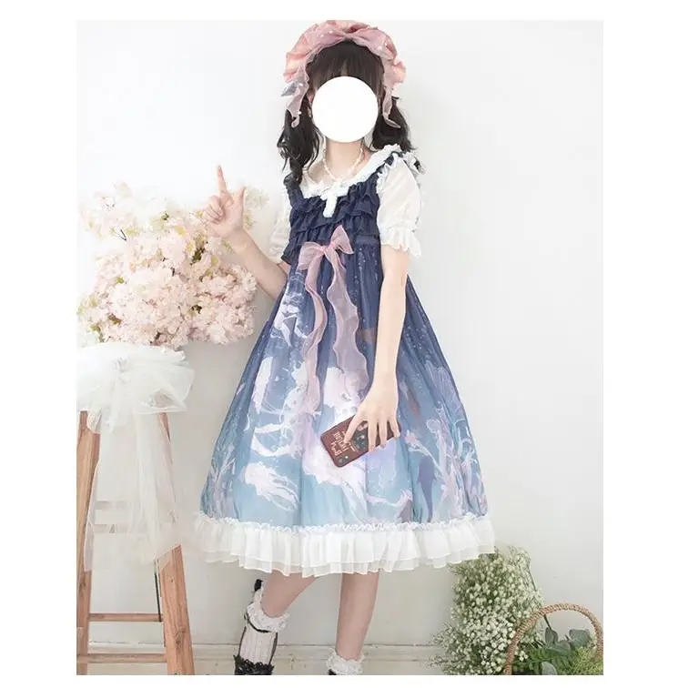 Midnight Blue Enchanted Ocean Lolita Dress for Little Princesses - lolita dress