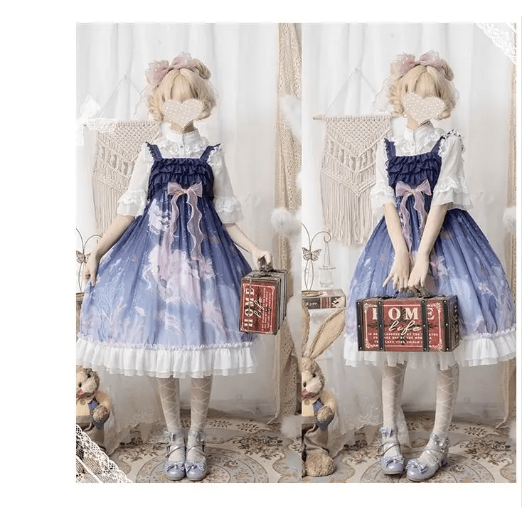 Midnight Blue Enchanted Ocean Lolita Dress for Little Princesses - Cosparty