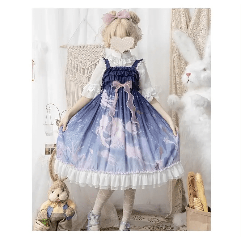 Midnight Blue Enchanted Ocean Lolita Dress for Little Princesses - Cosparty