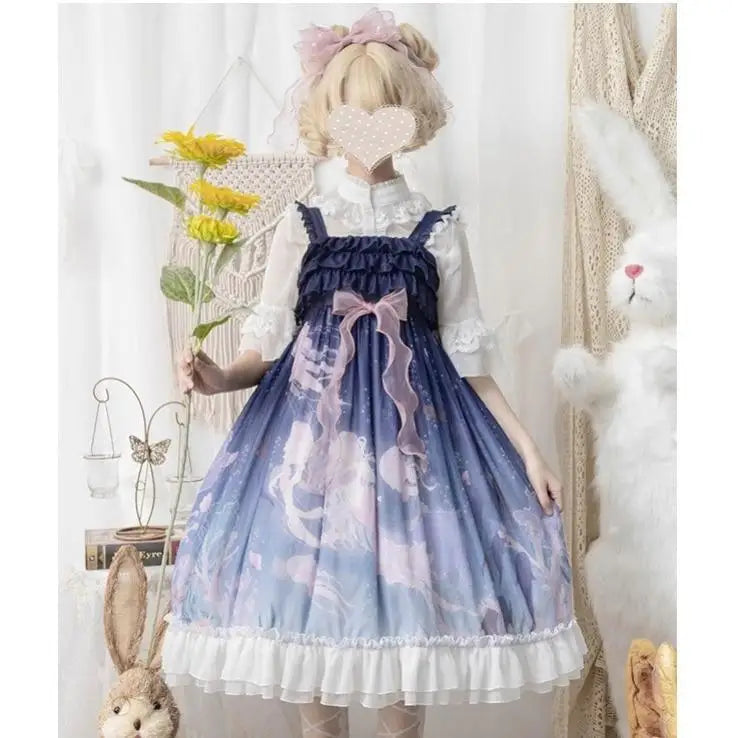 Midnight Blue Enchanted Ocean Lolita Dress for Little Princesses - lolita dress