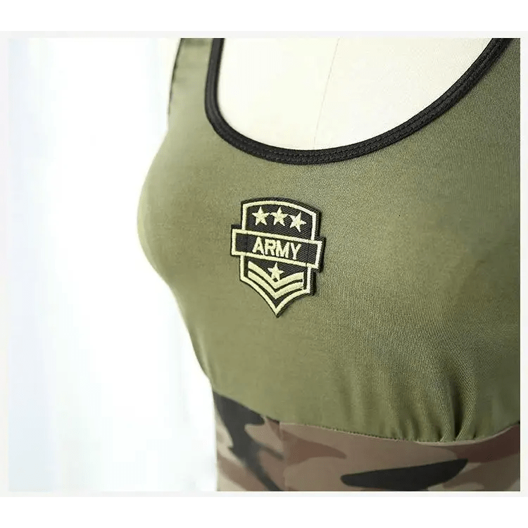 Military - Inspired Playful Lingerie Bodysuit Set - Cosparty