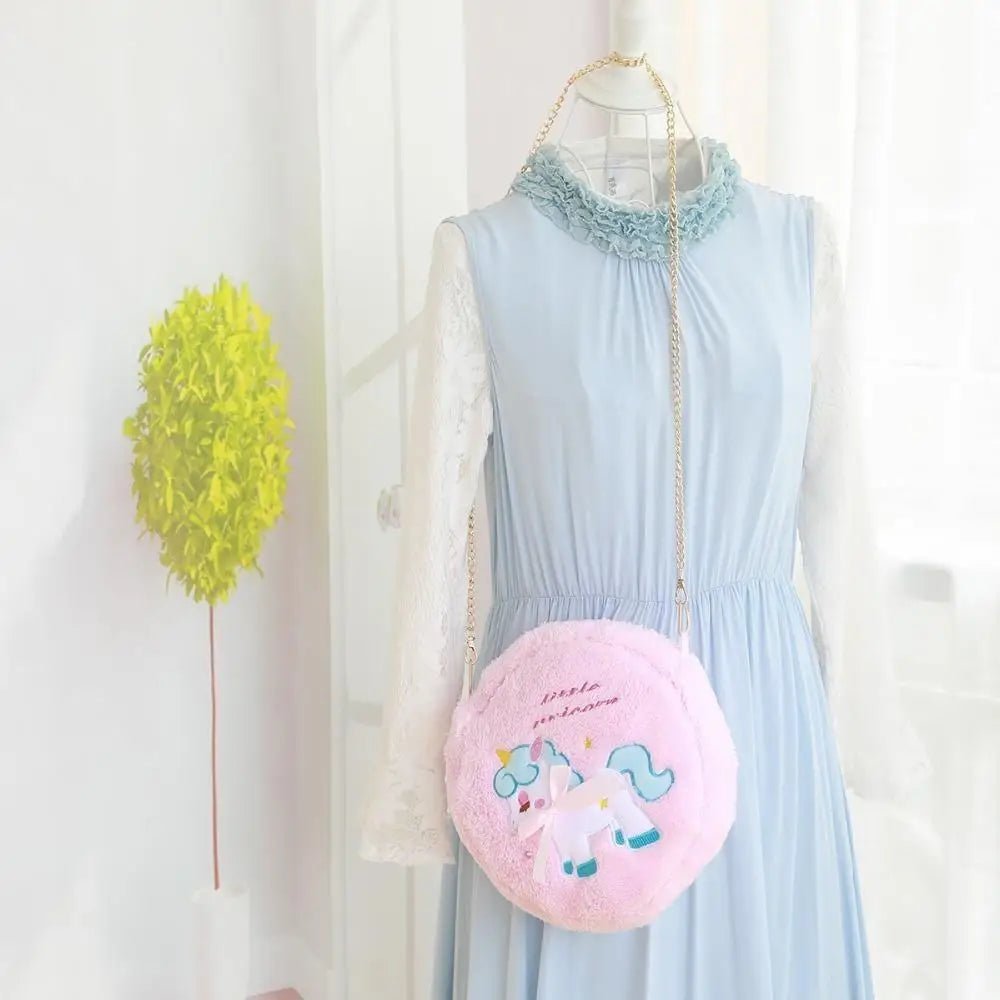 Milky Pastel Fluffy Lolita Purses for Kawaii Fashion Lovers - Cosparty