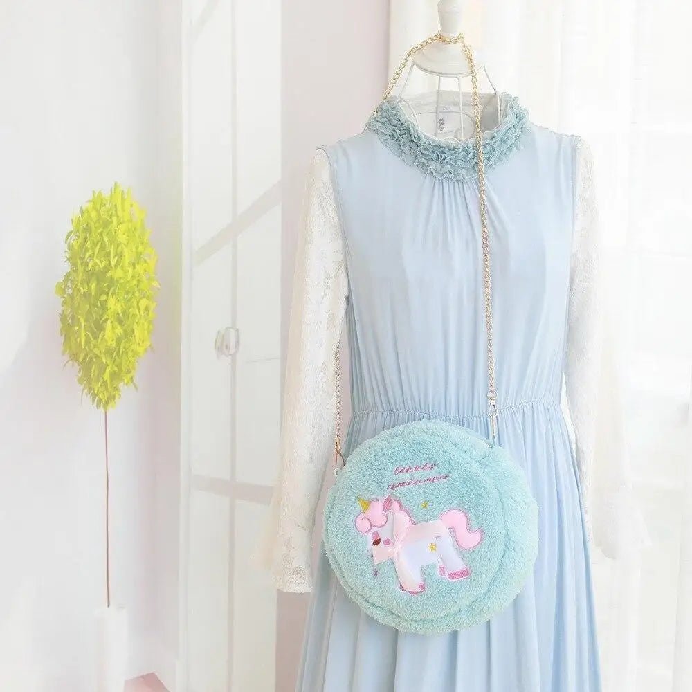 Milky Pastel Fluffy Lolita Purses for Kawaii Fashion Lovers - Cosparty