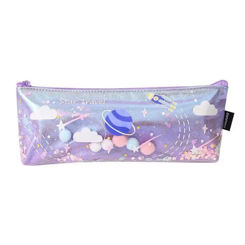 Milky Pastel Outer Space Pencil Cases for Galaxy Cosmetics - Cosparty