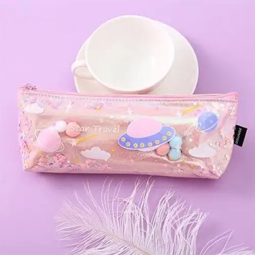 Milky Pastel Outer Space Pencil Cases for Galaxy Cosmetics - Cosparty