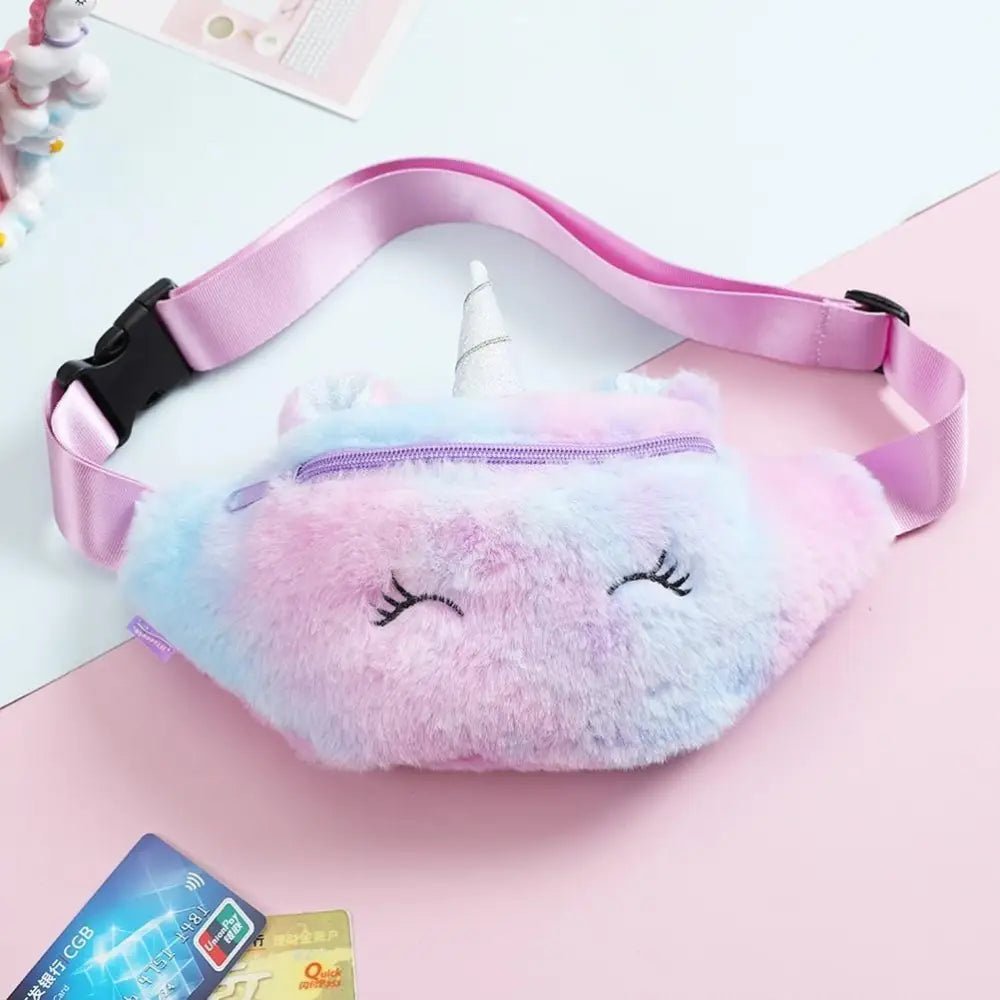 Milky Pastel Plush Unicorn Fanny Packs for Kawaii and Lolita Fashion - Cosparty
