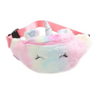 Fuzzy Unicorn Fanny Packs - Pink - purse