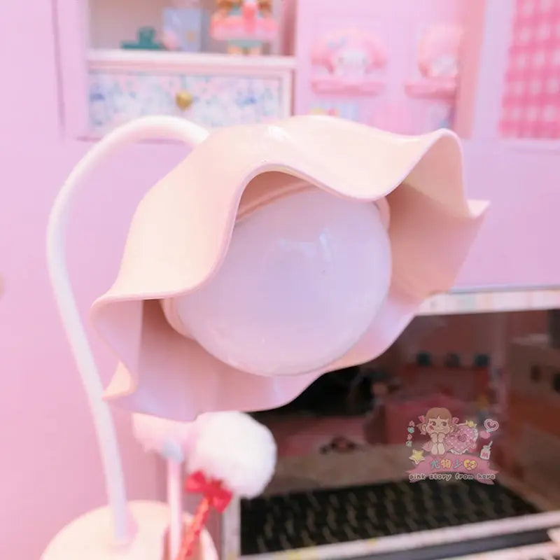 Milky Pastel Tulip Desk Lamp for Kawaii Bedrooms - phone case