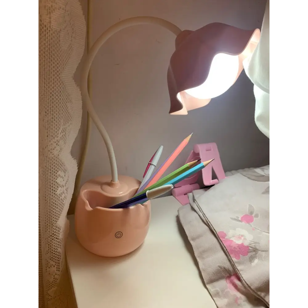 Milky Pastel Tulip Desk Lamp for Kawaii Bedrooms - phone case