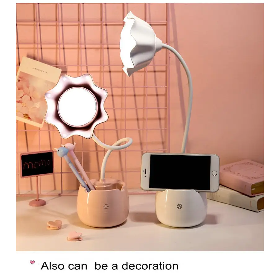 Milky Pastel Tulip Desk Lamp for Kawaii Bedrooms - phone case