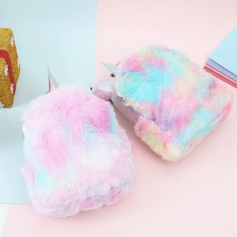 Milky Pastel Unicorn Backpack in Luxurious Vegan Fur New Condition - Cosparty