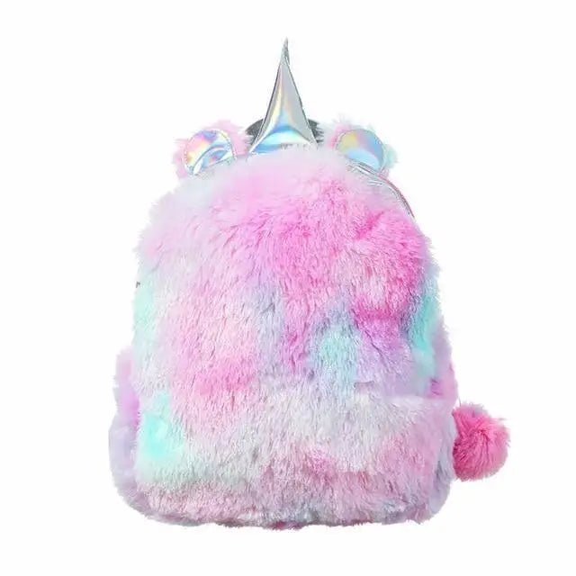 Milky Pastel Unicorn Backpack in Luxurious Vegan Fur New Condition - Cosparty