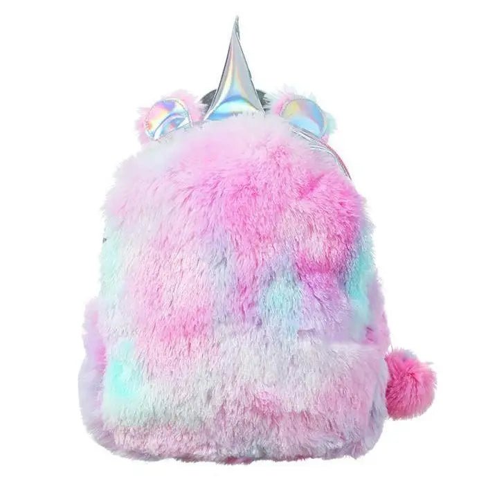 Milky Pastel Unicorn Backpack in Luxurious Vegan Fur New Condition - Cosparty