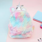 Milky Pastel Unicorn Backpack in Luxurious Vegan Fur New Condition - backpack