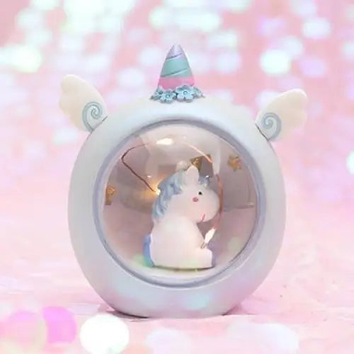 Blue Unicorn Globe Night Light Table Lamp Christmas Ornament Fairy Kei Kawaii