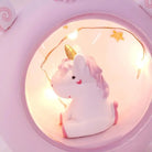 Milky Pastel Unicorn Globe Night Light for Dreamy Bedrooms - light