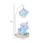 Milky Pastel Unicorn Night Light with Crescent Moon and Clouds - lamp