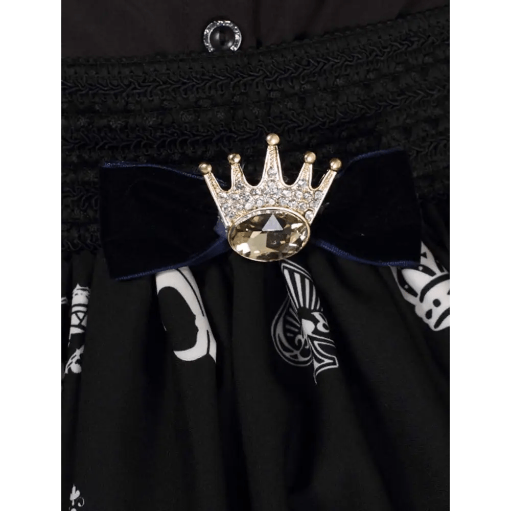 Monochrome Checkerboard Lolita Skirt Inspired by Blackjack and Chess - Cosparty