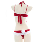 Mrs. Claus Inspired Lingerie Set with Bow Embellishments - lingerie set