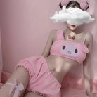 My Melody and Cinnamoroll Inspired Ultra Plush Lingerie Set Org Instock - Cosparty