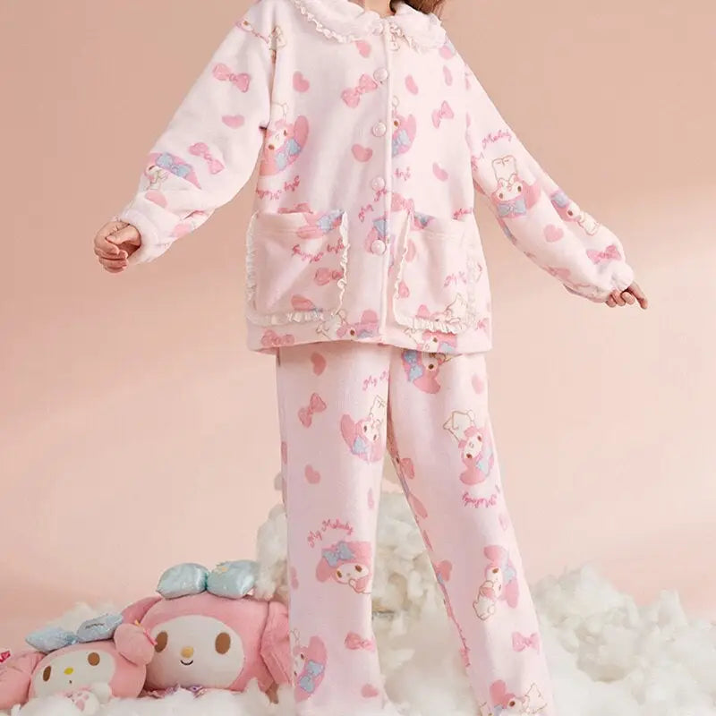 My Melody Inspired Pajama Set for Cozy Cosplay Parties - pajamas