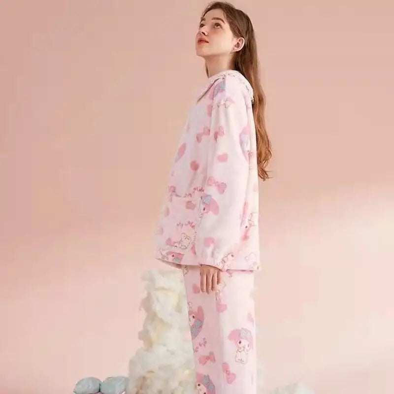 My Melody Inspired Pajama Set for Cozy Cosplay Parties - pajamas