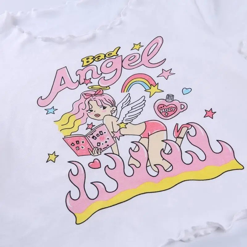 Naughty Angel - Inspired Girly Crop Top - Cosparty