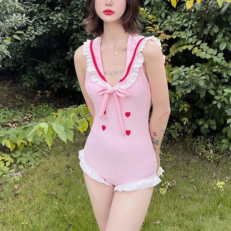 Nautical Sailor Inspired 50s Style Pinup Adult Onesie - Cosparty